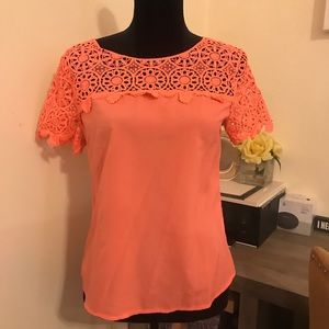 Roly Poly Agaci Neon Orange Crochet Top